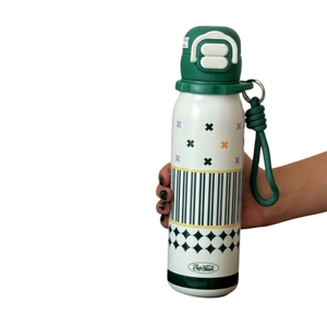 Taza Térmica de Cerámica con Rayas, Ecológica, Reutilizable, de Gran Capacidad, Portátil, de Alta Calidad, para Café y Agua - Product Image 3