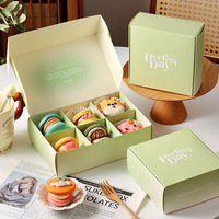 Boîte d'emballage pour biscuits macarons dacquoise Perfect Day avec couvercle