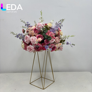 LEDA Wedding Supplies 60CM Pink <b>Artificial</b> <b>Flower</b> Ball <b>Artificial</b> <b>Flower</b> Ball Wedding Centerpiece For Events Decor - Product Image 3