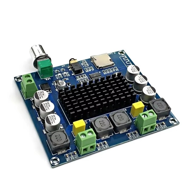 XH-A105 BLE 5.0 TDA7498 Digital Power Amplifier Board 2x100W Stereo Audio AMP Module Support TF Card AUX