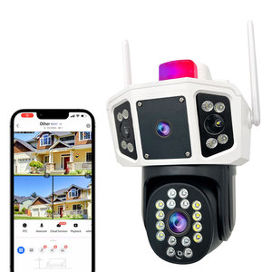 Q618 Súng Và Bóng Webcam 4MP Wifi Máy Ảnh HD Ống Kính Kép PTZ Xoay Ba Acreen Giám Sát Thời Gian Thực Âm Thanh Và Hình Ảnh Báo Động - Product Image 6