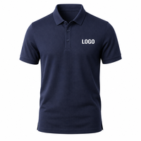 Chemise formelle marine personnalisée en tricot uni pour la vente en gros |   175GSM Séchage rapide 5A Antibactérien S-6XL 9 couleurs |   Usine OEM/ODM