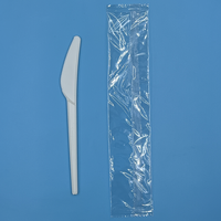 Machine biodégradable arc-en-ciel de couleur transparente métallique élégant Airlaid baguettes emballées couverts écologiques jetables