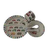Produits personnalisés pour enfants Vaisselle en bambou PLA RPET Ensemble d'alimentation pour bébé Nouveau-né Cadeau Assiette Bol Tasse Tasse Tasse PP Ensemble de biberons pour bébé