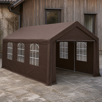 Abri de voiture pliable robuste 3x6 en acier imperméable pour usage extérieur et jardin