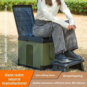 Inodoro Portátil para Exteriores, Campamentos y <span class=keywords><strong>Viajes</strong></span> en Auto, Inodoro Plegable Cuadrado Grande para Automóvil - Product Image 2