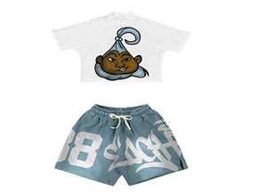 <span class=keywords><strong>Vestiti</strong></span> <span class=keywords><strong>estivi</strong></span> in <span class=keywords><strong>cotone</strong></span> 100% carini con stampa divertente possono essere personalizzati t-shirt da <span class=keywords><strong>donna</strong></span> <span class=keywords><strong>donna</strong></span> Unisex pantaloncini da ginnastica bicolore - Product Image 3