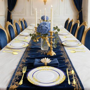 350 Assiettes en Plastique Jetables Robustes et Élégantes <span class=keywords><strong>pour</strong></span> Réceptions <span class=keywords><strong>de</strong></span> Mariage, Thanksgiving, Noël - Product Image 6