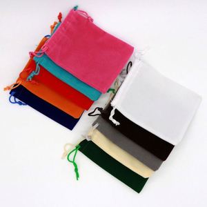 Sachets en velours à cordon 7x9 8x10 9x12, petites pochettes pour bijoux, emballages cadeaux, personnalisables - Product Image 2