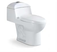 WC commercial à poser au sol avec réservoir encastré, double chasse, faible consommation d'eau, design moderne