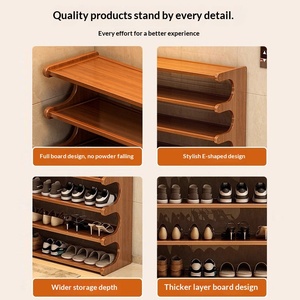<span class=keywords><strong>Scarpiera</strong></span> Moderna Minimalista in Legno a Più Livelli con Strato Superiore per Esposizione, Adatta per Ingresso, Soggiorno <span class=keywords><strong>e</strong></span> Dormitorio - Product Image 4