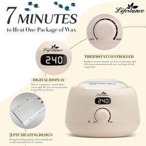 Calentador de Cera Depilatoria Natural Lifestance de 500cc, Calentador de Cera Profesional para Depilación Indolora de Cuerpo Completo en Manos, Pies y Rostro - Product Image 6