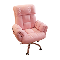 Chaise de bureau ergonomique pivotante à 360 degrés de haute qualité en cuir PU avec dossier haut et repose-pieds