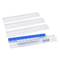 Ensemble 2-en-1 de support et pousseur de Mahjong américain en acrylique transparent avec règle magnétique résistante à l'eau, motif tortue pour 4 joueurs