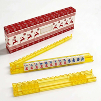 Jeu de Mahjong américain en acrylique rennes de Noël le plus populaire avec règle de mesure, multicolore, pour le jeu familial en intérieur