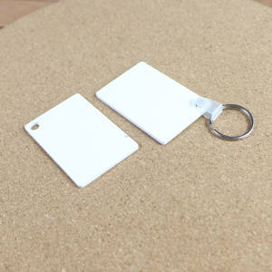 جهين للطباعة التسامي FRP البلاستيك سلاسل المفاتيح مستطيل فارغ 40x6 0 مللي متر حلقات المفاتيح حامل سلسلة مفاتيح - Product Image 5