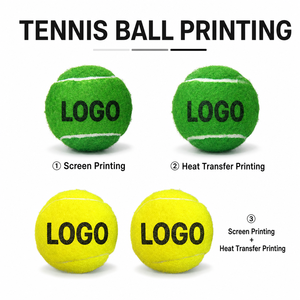 Balles de tennis d'entraînement professionnelles, haute élasticité, noyau en caoutchouc durable, logo personnalisable, vente en gros - Product Image 1