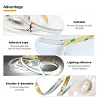 Tira de Luces LED COB RGBW de Alta Luminosidad y Atenuación, para Decoración de Ambiente en el Hogar, Sala de Estar, Hotel, Bar, Cinta de Luces LED Flexible