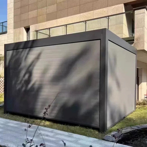 机动化铝制车棚凉棚凉棚室外防水凉亭屋顶3x3 3x4 3x5 3x6 4x4 4x5 4x6m后院铝制遮阳篷 - Product Image 5