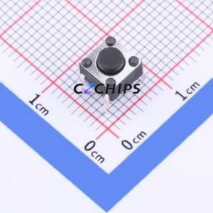 TSD001B04530A Tactile Switch Through hole Component (THT)-4P,6x6mm Switch Round Button 3N Through Hole 6mm - Product Image 1