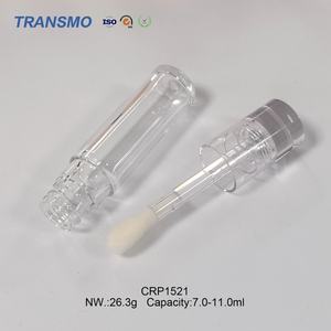 Conteneur de gloss à lèvres rond en PETG transparent personnalisé avec bouchon à vis pour usage cosmétique - pour blush - Product Image 5