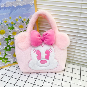 Bolso de mano de felpa estilo Kawaii Kuromi, lindo bolso de conejo <span class=keywords><strong>My</strong></span> Melody, bolso de anime estético para niñas, regalo, máquina de garras, venta al por mayor - Product Image 6