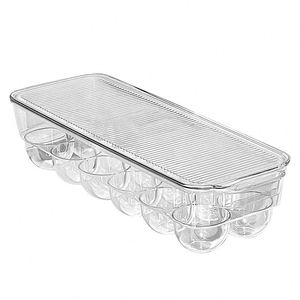 Kitchen <b>Light</b> Luxury Portable <b>Egg</b> Storage Box Large Capacity Stackable Transparent <b>Egg</b> Tray Food Organizer Box Lid Refrigerator - Product Image 5