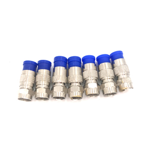 MT-7100 RG6 âm thanh video f nén kết nối đồng trục RF t1f nam nối hai lá chắn và bốn lá chắn 75-5 couplers - Product Image 3