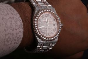 Reloj de Lujo con Diamantes, Acero Inoxidable, Movimiento de Cuarzo, Cristal Ecológico, Unisex |   Venta al por Mayor de Estilo Hip Hop - Product Image 2