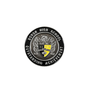 Custom University Metal Emblems Soft Enamel Silver-Plated Single-Sided 3D Relief <b>Badges</b> for Art & Collectible - Product Image 2