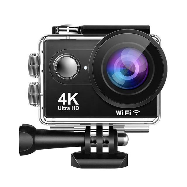 4K 1080p HD WiFi Sports Camera 2.0" Touch Screen Remote Control 30m Waterproof 170 Wide Angle 128GB Built-in Memory MicroSD