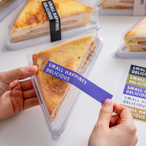 Nhựa dùng một lần tam giác Bánh hộp lát đơn bánh sandwich takeout container Pet nhỏ đóng gói bánh sandwich tam giác hộp - Product Image 1