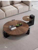 Table basse à la mode une pièce ensemble de Table basse moderne de luxe Table à thé ronde design pour salon meubles de maison