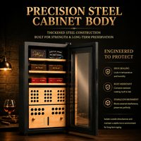 Humidor à cigares électrique à écran tactile, en cèdre espagnol, température et humidité constantes, armoire de rangement pour cigares, vitrine à cigares