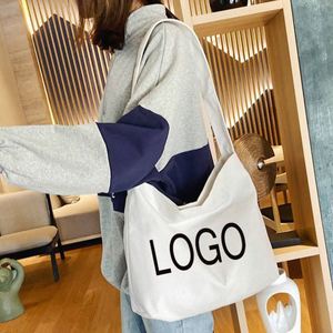 Sacs fourre-tout en toile de coton biologique épais et robustes, design simple, taille personnalisée, avec fermeture magnétique, logo personnalisé - Product Image 5