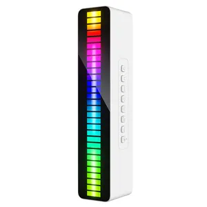 2022 Voice-Activated RGB Pickup Rhythm Light Wireless Bluetooth Speakers Rechargeable Voice Control Lamp Synchronized Sound