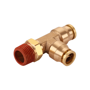Raccords à pousser en laiton forgé approuvés D.O.T. Boeray 300 PSI -65~+200 RP1009 pour systèmes d'air industriels de camions, garantie d'un an - Product Image 1