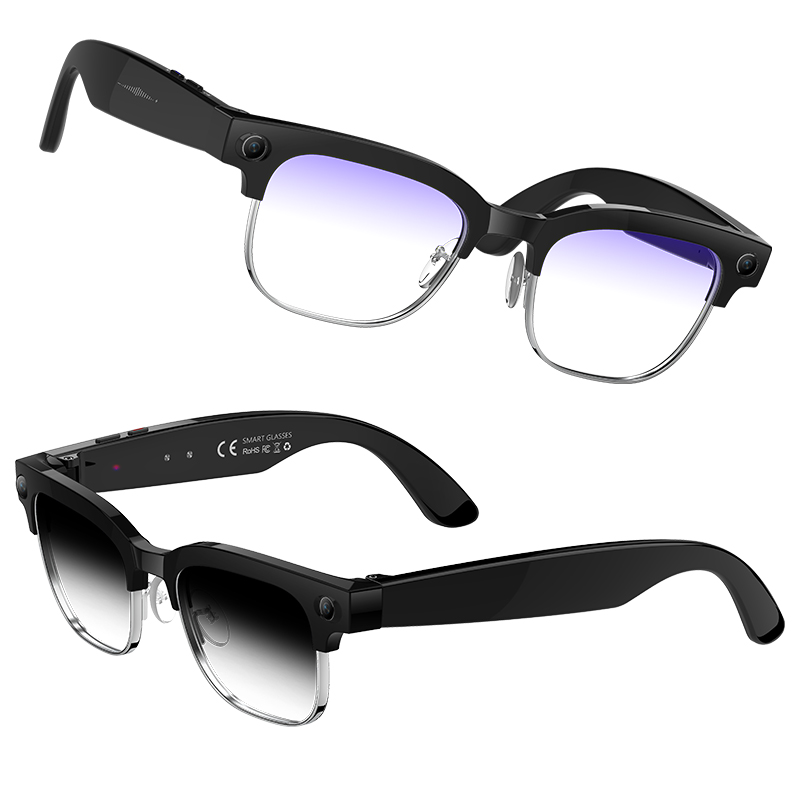 W630 8MP Camera Video Recording AI Smart Translation Glasses Surround Sound BT Call Wi-Fi Transfer Smart Sunglasses