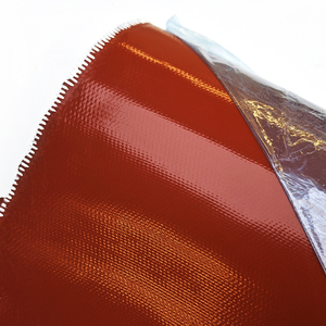 Tissu en <span class=keywords><strong>fibre</strong></span> <span class=keywords><strong>de</strong></span> <span class=keywords><strong>verre</strong></span> rouge thermorésistant enduit <span class=keywords><strong>de</strong></span> silicone avec protection anti-éclaboussures 260° pour station <span class=keywords><strong>de</strong></span> fonderie - Product Image 6