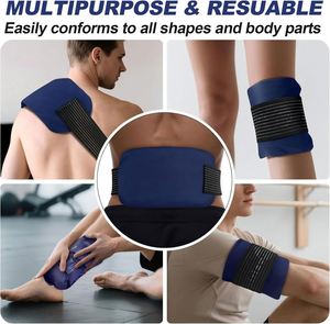 Practical Reusable (3-piece Set) Hot and Cold Gel Wrap for Joint Pain and Muscle Soreness, Adjustable, Pain Relief <b>Compress</b> <b>Bag</b> - Product Image 4