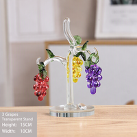 Figurine en cristal en forme d'arbre de vigne, taille compacte, ornement de bonsaï en cristal, décoration de bureau