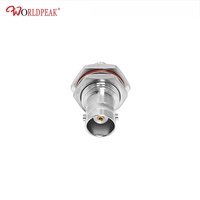50OHM BNC hembra Jack Bulkhead a SMA hembra Jack Adaptador coaxial Adaptador de conector RF