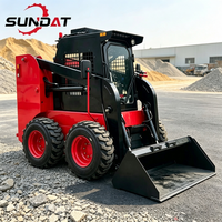 Mini Loader Skid Steer Beban Berat dengan Bucket 0.6M3 untuk Penanganan Material di Lokasi Konstruksi, Pertanian, dan Pertambangan