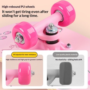 Patineta de Doble Empuje para Niños Principiantes de 6 a 12 Años, Diseño de <span class=keywords><strong>Kuromi</strong></span>, Material ABS, 24 Pulgadas - Product Image 2