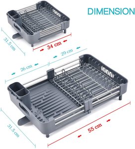 Hot Selling Adjustable Dish <strong>Drying</strong> <strong>Rack</strong> for Kitchen - Product Image 3