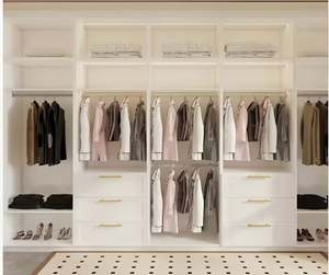 Solid Wood Mdf Plywood Wardrobe Doors Modern Wardrobe <b>Bedroom</b> Volla Hotel - Product Image 6