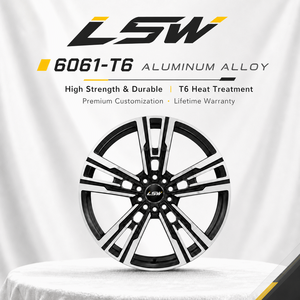 Jantes en alliage VSpoke LS815915-26inch5x114.3 5x112 Noir brillant Argent usiné pour Honda Civic Type R Toyota Camry Hyundai - Product Image 4