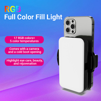 Nouvelle lumière de poche rechargeable RGB pour smartphone, lumière LED portable pour selfie, maquillage, spectacle en direct
