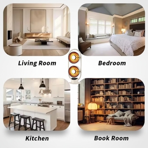 <span class=keywords><strong>Ventilateur</strong></span> Chauffant Électrique Infrarouge en Céramique Économe en Énergie avec Protection Contre la Surchauffe et la Chute, Éclairage, Autoportant, Télécommande Réglable - Product Image 6