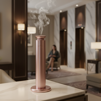 Diffuseur d'arômes commercial sans eau, intelligent, sur pied, en aluminium, alimenté par USB, contrôlé par application et télécommande, pour hôtels